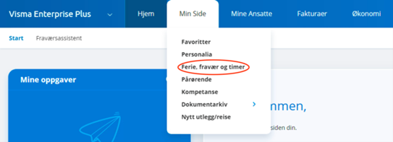 Ferie, fravær og timer - Klikk for stort bilde