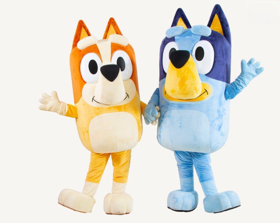 Animert bilde av Bluey og Bingo - Klikk for stort bilde