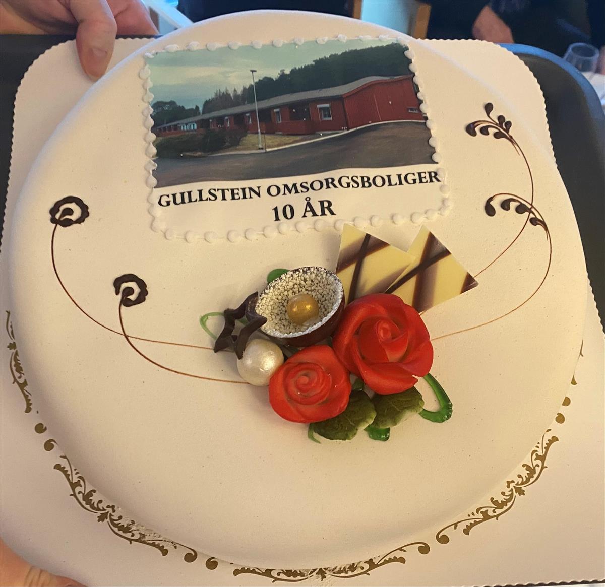 Gullstein jubileumskake - Klikk for stort bilde